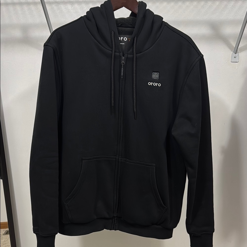 Men's Ororo Black Hoodie heated Sweater